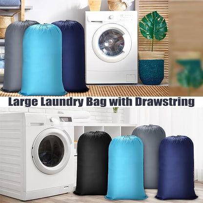20 Pcs Laundry Bag Washable Travel Laundry Bags with Drawstring Lock Closure Large Heavy Duty for Camping Tent Blankets Dirty Clothes Yarn Fabric Storage, Multi Use(Mixed Color)