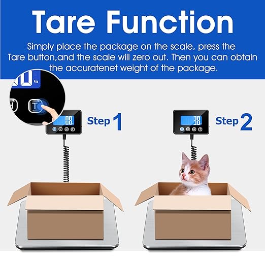 440lb Luggage Scale Accurate to 0.35oz, Heavy Duty Digital Shipping Package Weight Scale with LCD, Tare/Hold, USB & Battery Powered, for Father's Day, Small Business, Warehouse & Home Use