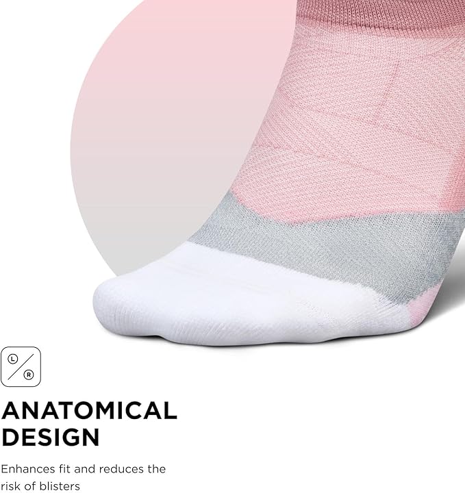 Feetures Elite Light Cushion No Show Tab Athletic Ankle Socks - Sport Sock with Targeted Compression