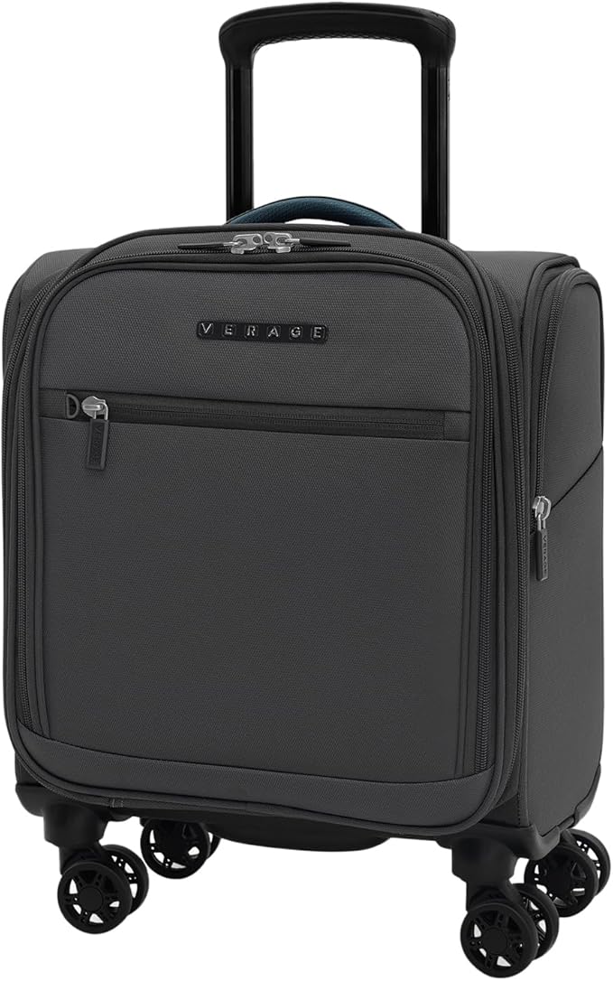 Verage Underseat Carry On Luggage with Wheels & USB Port,14 inch Wheeled Spinner Carry-on Luggages Bags for Airlines, Lightweight Overnight Suitcase for Men Women (14-Inch Compact Underseat Pro)