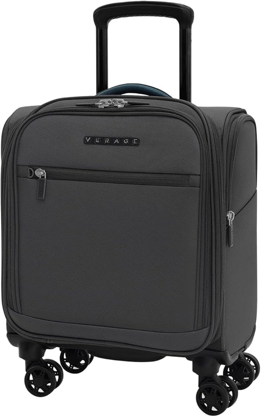 Verage Underseat Carry On Luggage with Wheels & USB Port,14 inch Wheeled Spinner Carry-on Luggages Bags for Airlines, Lightweight Overnight Suitcase for Men Women (14-Inch Compact Underseat Pro)