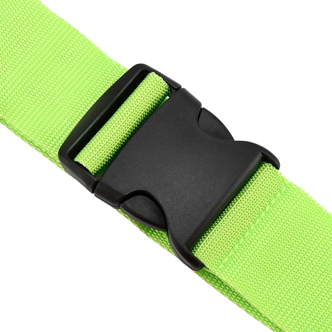 20 Pack 78 x 2 Inches Luggage Straps for Suitcases, Adjustable Suitcase Belts with Quick Release Buckles, Heavy Duty Travel Straps Packing Straps for Luggage, Suitcases, Green