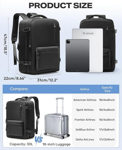 coofay Vacuum Backpack Travel with Pump Airbag Travel Backpack with Vacuum System Mochila de Viaje Compresion al Vacio Easyvacpack Vacpack Backpacks for Traveling Carry on Luggage