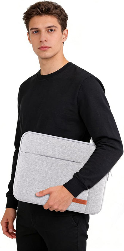 Lacdo 14 Inch Laptop Sleeve Case Computer Bag for HP Lenovo Dell ASUS Acer Chromebook 14 / HP Stream 14 / Dell Inspiron 14 / Lenovo IdeaPad 14 / Acer Spin 3 / ASUS ZenBook 14 Water-Resistant, Gray