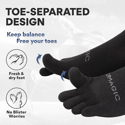 Compression Toe Socks Knee High Coolmax Hiking Socks Graduated Support for Running,Travel,Flight