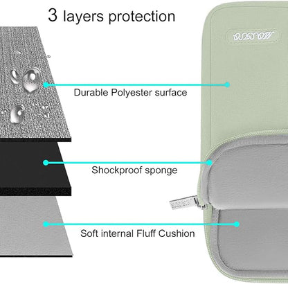 MOSISO Laptop Case 15 inch, 15 inch Laptop Sleeve Compatible with MacBook Air 15 M4 A3241 M3 A3114 M2 A2941 2025 2024 2023,Dell XPS 15,Polyester Vertical Computer Sleeve Bag with Pocket, Sage Green