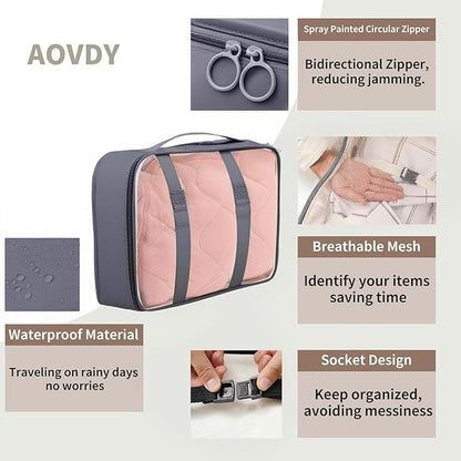 Packing Cubes Storage Luggage Organizers Bags 11 set for Travel Clothing Classification Storage Bag (Grey, 11 Pieces)