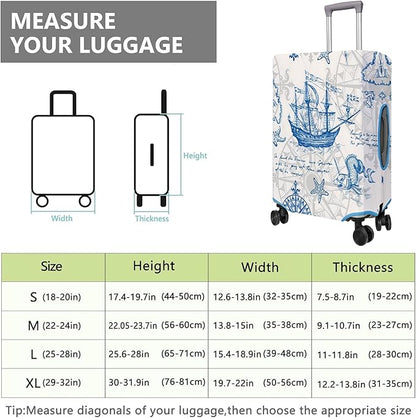 Travel Luggage Cover Suitcase Protector Fits 18-32 Inch Wheel Covers PatternedTravel Related Items Flower Luggage Protector Elastic L