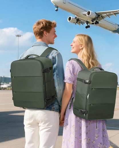 Vacuum Seal Backpack Travel With Pump,Large Carry On Vacpack Backpacks For Women Men,Mochila De Viaje Compresion Al Vacio,Personal Item Travel Backpack With Vacuum System,Olive Green