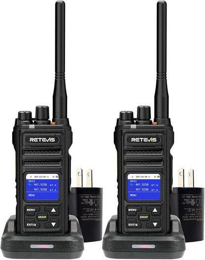 Retevis NR30S GMRS Long Range 2 Way Radio,IP67 Waterproof Two Way Radio,High Output,Professional Walkie Talkies for Emergency,Noise Canceling,2800mAh,NOAA,Group Call,for Off-Road Hunting (2 Pack)