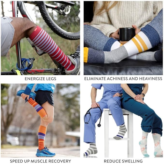 VIM & VIGR Cotton Graduated Compression Socks
