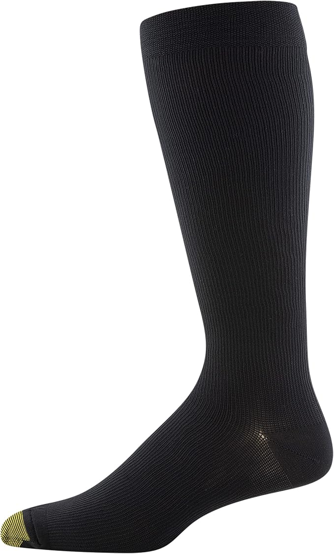 GOLDTOE Men's Mild Compression Over The Calf Socks, Multipairs