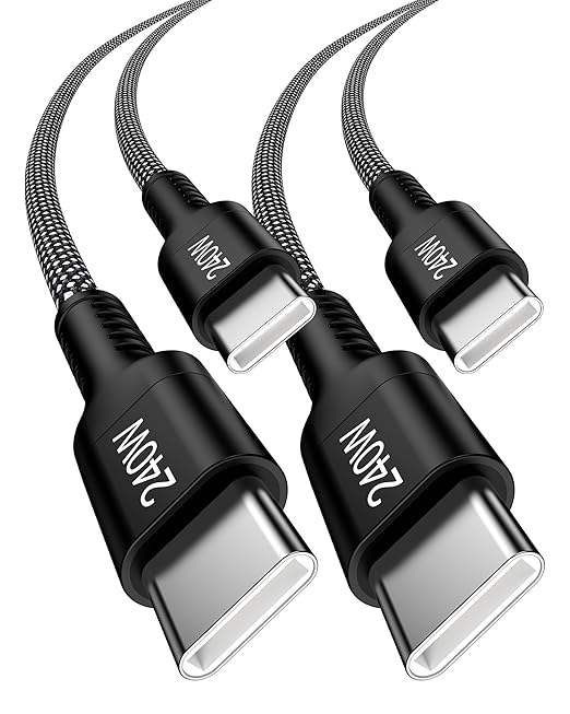 240W USBC Charger Cable Android Fast Charging C Type Cord for Motorola Moto G Play, Moto G 5G Stylus Power Pure, Edge/Edge+ Razr/Razr+, One 5G, USB C to USB-C Power Cargador Samsung Galaxy A17 A16 S25