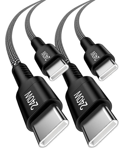 240W USBC Charger Cable Android Fast Charging C Type Cord for Motorola Moto G Play, Moto G 5G Stylus Power Pure, Edge/Edge+ Razr/Razr+, One 5G, USB C to USB-C Power Cargador Samsung Galaxy A17 A16 S25