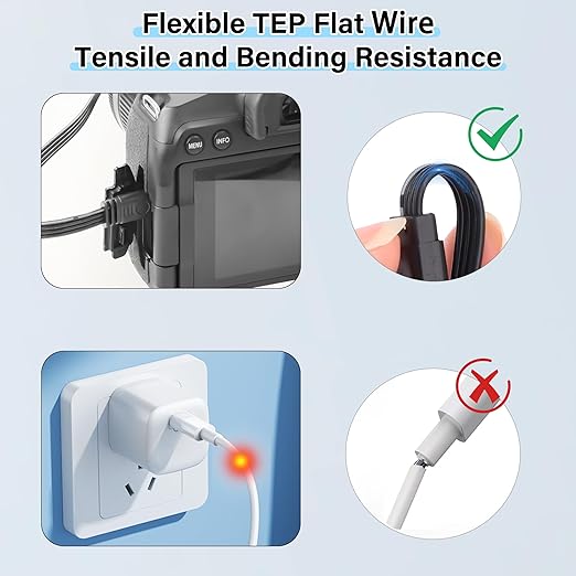 Flexible USB Type-C to Micro USB Cable,Micro 5pin to USB C Flat Data Cable,Type C-to-Micro Short Flat Cable Supporting Charging& DataTransfer,for Phone,Camera,Laptop-30CM(Straight)