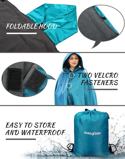 Outdoor Waterproof Camping Blanket - Hooded Fleece Windproof Blanket for Stadium, Sporting Events, Concert, Picnic, Car, Boat - Packable Camp Blanket for Cold Weather, Camping Gear Must Haves…
