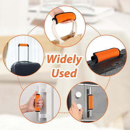 2Pack Luggage Handle Wrap for Suitcase Travel Essential Bright Orange Color Soft Luggage Identifiers for Suitcases Neoprene Material Comfortable Suitcase Handle Wraps for Traveling