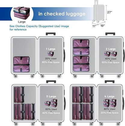 Grand Fusion Stow-N-Go Travel Luggage Organizer – Portable Hanging Travel Shelves, Carry-On Closet Organizer, Hanging Packing Cubes, Collapsible Carry-On Organizer for Cruises & Hotels. Burgundy - L