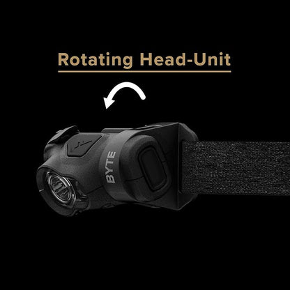 Princeton Tec Byte Multi-Mode Multi-Beam IPX4 Water Resistant LED Headlamp with 200 Lumens for Hiking, Backpacking, Camping, Running, Power Outages, and Safety Preparedness, Black