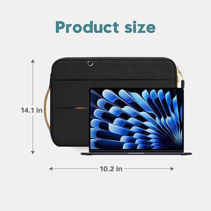 Omnpak for 13.6 inch MacBook Air Case Sleeve Compatible with MacBook Air 13.6 M4/M3/M2/M1,MacBook Pro 13-14 inch,Recycled PET Laptop Carrying Case with Handle and Accessory Pocket