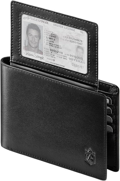 Zitahli Wallet for Men 12 Card Holder Slim Rfid Leather 2 ID Window Wallets With Gift Box Men's Accessories