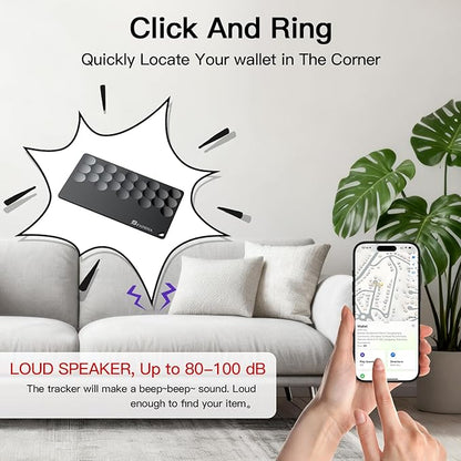 Smart Tracker with Apple Find My, Bluetooth Wallet Finder, Item Locator Tracking Device, for Keys, Wallet, Luggage, Pet, Bag