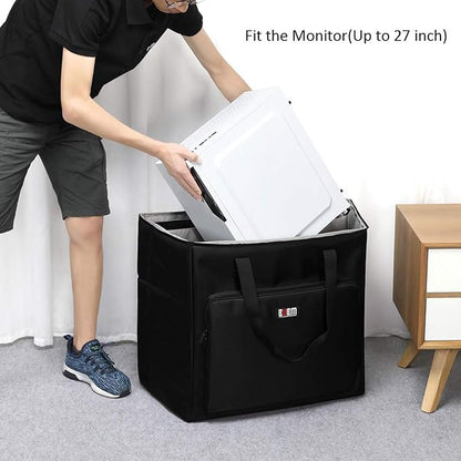 BUBM Desktop Computer Carrying Case, Padded Nylon Carry Tote Bag for Transporting Computer Tower PC Chassis, Keyboard, Cable and Mouse…