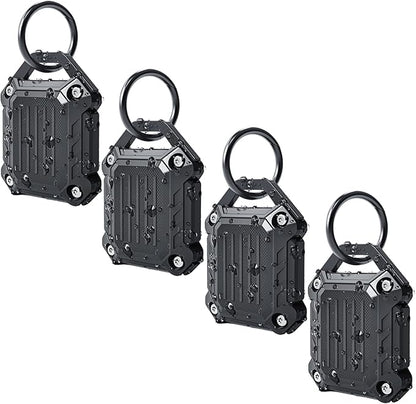 Dovick- Waterproof Airtag Keychain Holder Case 4 Pack,Screw Full Cover Compatible with Apple Air Tag Tracker Key Ring