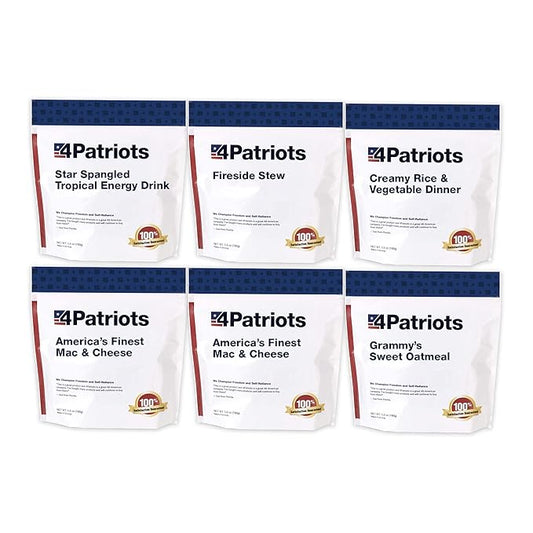 4Patriots 1-Week Survival Food Kit: Emergency Food Supply Designed to Last 25 Years, 42 Servings
