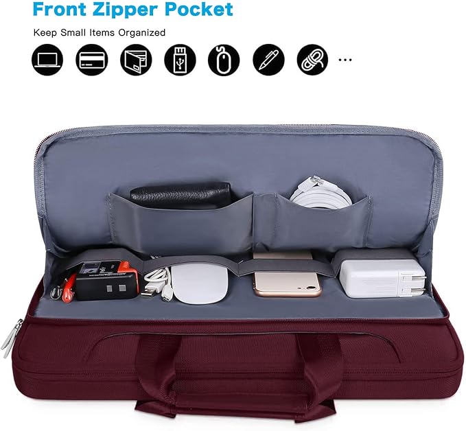 MOSISO 360 Protective Laptop Shoulder Bag Compatible with MacBook Air/Pro, 13-13.3 inch Notebook, Compatible with MacBook Pro 14 inch M5 M4 M3 M2 M1,Matching Color Sleeve with Belt, Wine Red