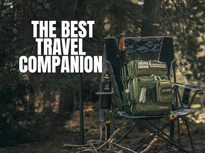 WOLFpak 35L Athletic Gym Backpack - Durable 1000D Waterproof Oxford Material with MOLLE Webbing, Laptop Pocket & Dual Cup Holders, Durable Fitness/Travel/Military Daypack (Alpha Black)