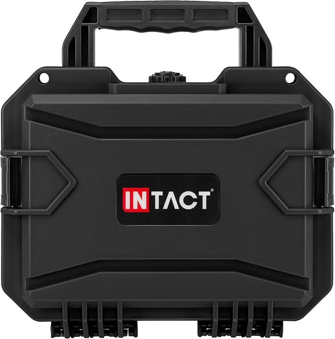 Eylar 11.8" Intact Series Compact Hard Camera Case, Lightweight and Durable Stacker Design with Foam (Black)
