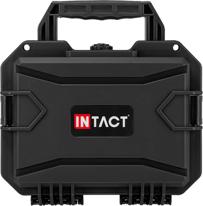 Eylar 11.8" Intact Series Compact Hard Camera Case, Lightweight and Durable Stacker Design with Foam (Black)