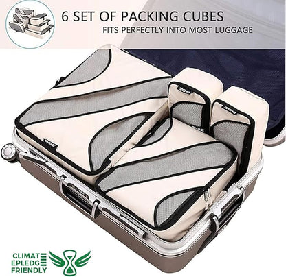 BAGAIL 6 Set Packing Cubes,Travel Luggage Packing Organizers