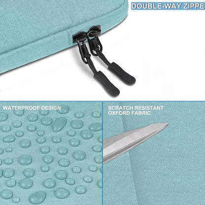 Laptop Sleeve Case 13.3 inch, Shockproof Protective Computer Cover with Accessories Pocket, Laptop Bag Compatible with MacBook Air/Pro 13-13.3 inch, Compatible for MacBook Pro 14 inch, LightBlue