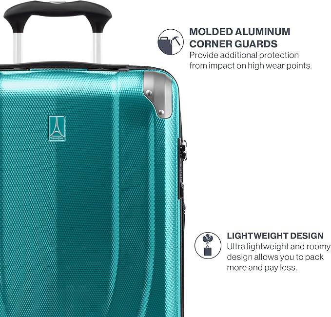 Travelpro Pathways 3 Hardside Expandable Luggage, 8 Spinner Wheels, Lightweight Hard Shell Suitcase, Checked Large 28 Inch, Kayak Teal