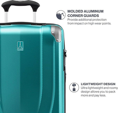 Travelpro Pathways 3 Hardside Expandable Luggage, 8 Spinner Wheels, Lightweight Hard Shell Suitcase, Checked Large 28 Inch, Kayak Teal