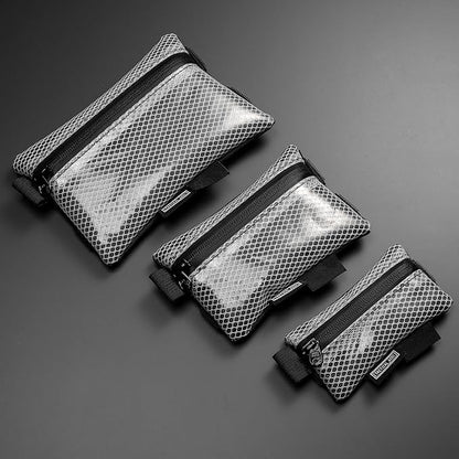 TACTICAL GEEK Storage A5 EDC Storage Pouch Set, Multi-Purpose Molle EDC Gadget Pouch, Multi-Functional Utility Small Tool Pocket,Luggage Organiser Divider Small Pouch Organizer for Daily Carry (White)