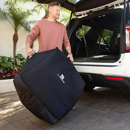 J.L. Childress Universal Stroller Travel Bag for Airplane - Fits Most Baby Strollers, Flying Essentials, Airport Accessories for Gate or Luggage Check, ID Card, AirTag Compatible - Small, Padded