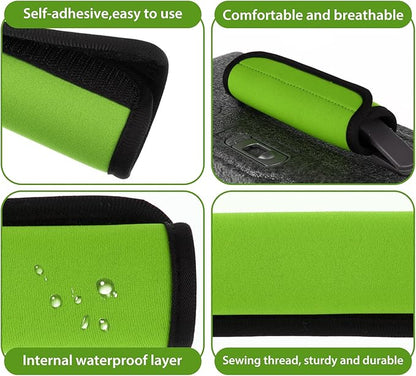2 Pack Luggage Handle Wraps for Suitcase, Bright Color Comfort Soft Handle Covers Suitcase Luggage Handle Wrap Luggage Tag Wraps Travel Accessories (Fluorescent Green)