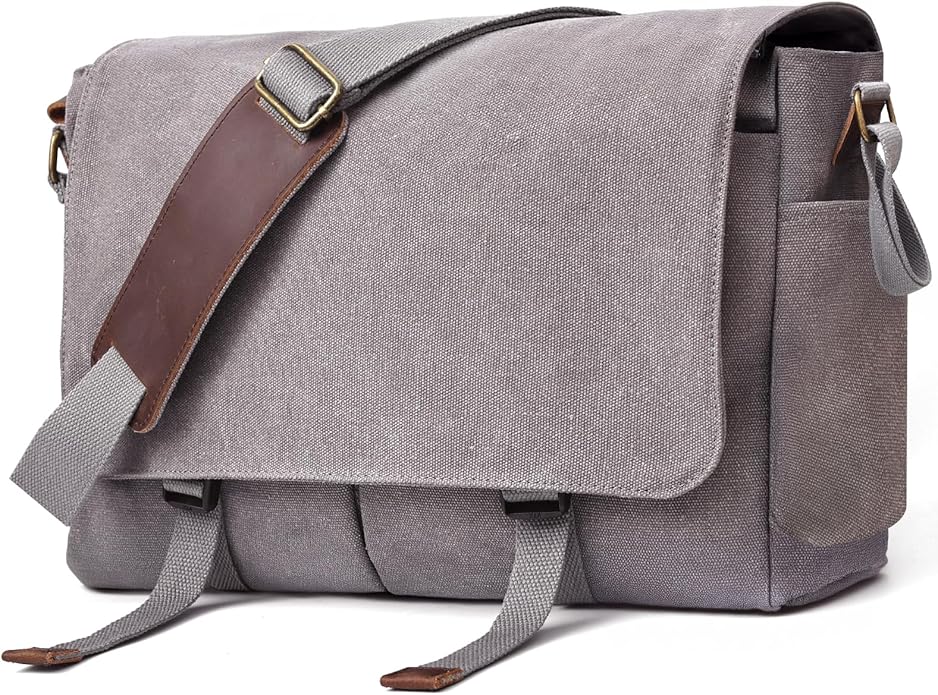 Messenger Bag for men Laptop Bag UnisexRetro Canvas Bag14-15.6 inches Casual single shoulder bag For Work College Travel