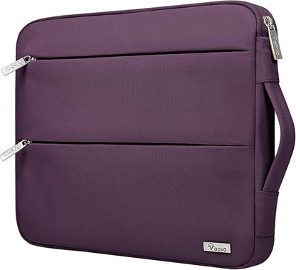 Voova 15.6 16 Inch Laptop Sleeve Case Compatible with MacBook Pro 16 M1/M2/M3/M4 Max 2019-2025, 15.6-16” Hp Lenovo Acer Asus, Waterproof Slim Computer Bag Cover with Handle, Dark Purple
