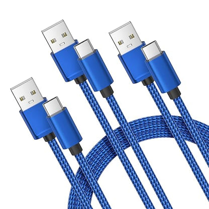 Basesailor USB Type C Charger Cable 3Pack 3.3/6.6/10FT,Charging Cord for iPhone 17 Air,Apple 16 15 Pro Max,Samsung Galaxy A10E A03s A14 A13 A12,A20 A21 A22,A33 A34,A42,A54 A53 A52 A51,S24 S23 S22 S21