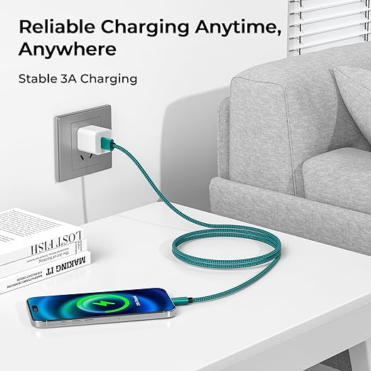 Basesailor USB Type C Charger Cable 1.5FT 2 Pack,Charging Cord for Kindle Fire HD 10 9th 2019,8 10th 2020,Paperwhite 2021 11th Generation,iPad Air 4 4th 5 5th Mini 6 6th Gen,Samsung Galaxy Z Flip Fold