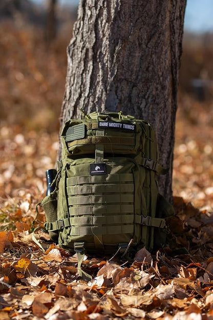 AMERICANPHOENIX 45L Elite Tactical Backpack | 3X Stronger Work & Military Backpack | Water Resistant and Heavy Duty | 3 Day MOLLE Bug Out Bag (Olive Green)