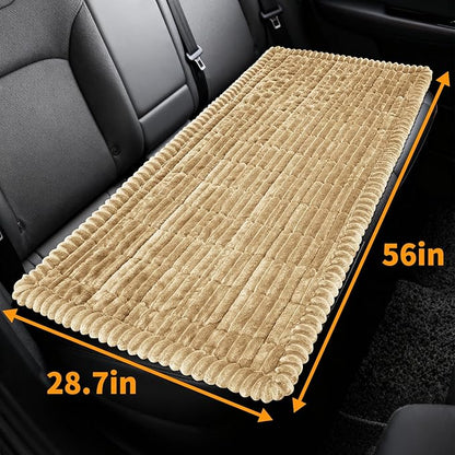 Dog Car Seat Covers for Back Seat, Dog Bed for Car, Car Seat Protector, Fit for Backseat Extenders, Non-Slip Soft Durable for Cars Trucks and SUVs(Brown,56x28.7 inch)