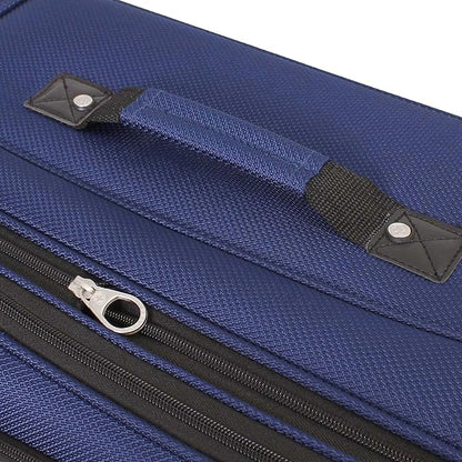 SwissGear Sion Softside Expandable Luggage – Carry-On Suitcase with 360 Degree Wheels & Retractable Handle – 21 Inch, Perfect for 1-3 Night Trips – Blue