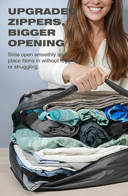 AirVault Travel Pack Vacuum Kit Reusable Air Seal Compression Bags with Wireless Suitcases Backpack Space Saver Vacpack (Gray 21L (2-Pack), 21L (Air Pump Included)