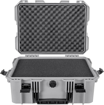 Eylar 18" Intact Series Hard Camera Case, Lightweight and Durable Stacker Design with Foam (Gray)