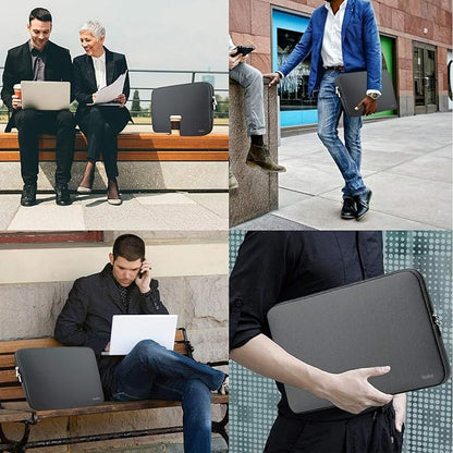 Laptop Sleeve Case 14 Inch, Resistant Neoprene Laptop Cover/Notebook Computer Pocket Case/Tablet Briefcase Carrying Bag for 14 inch HP, Lenovo, Asus Notebook, Ultrabook, Grey